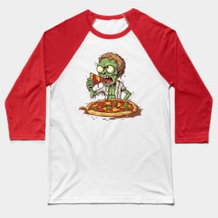 Pizza Zombie: Science Gourmet Baseball T-Shirt